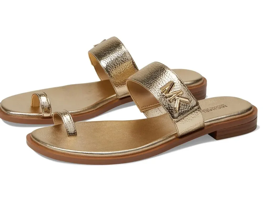 MICHAEL KORS JILLY THONG PALE GOLD 7 M